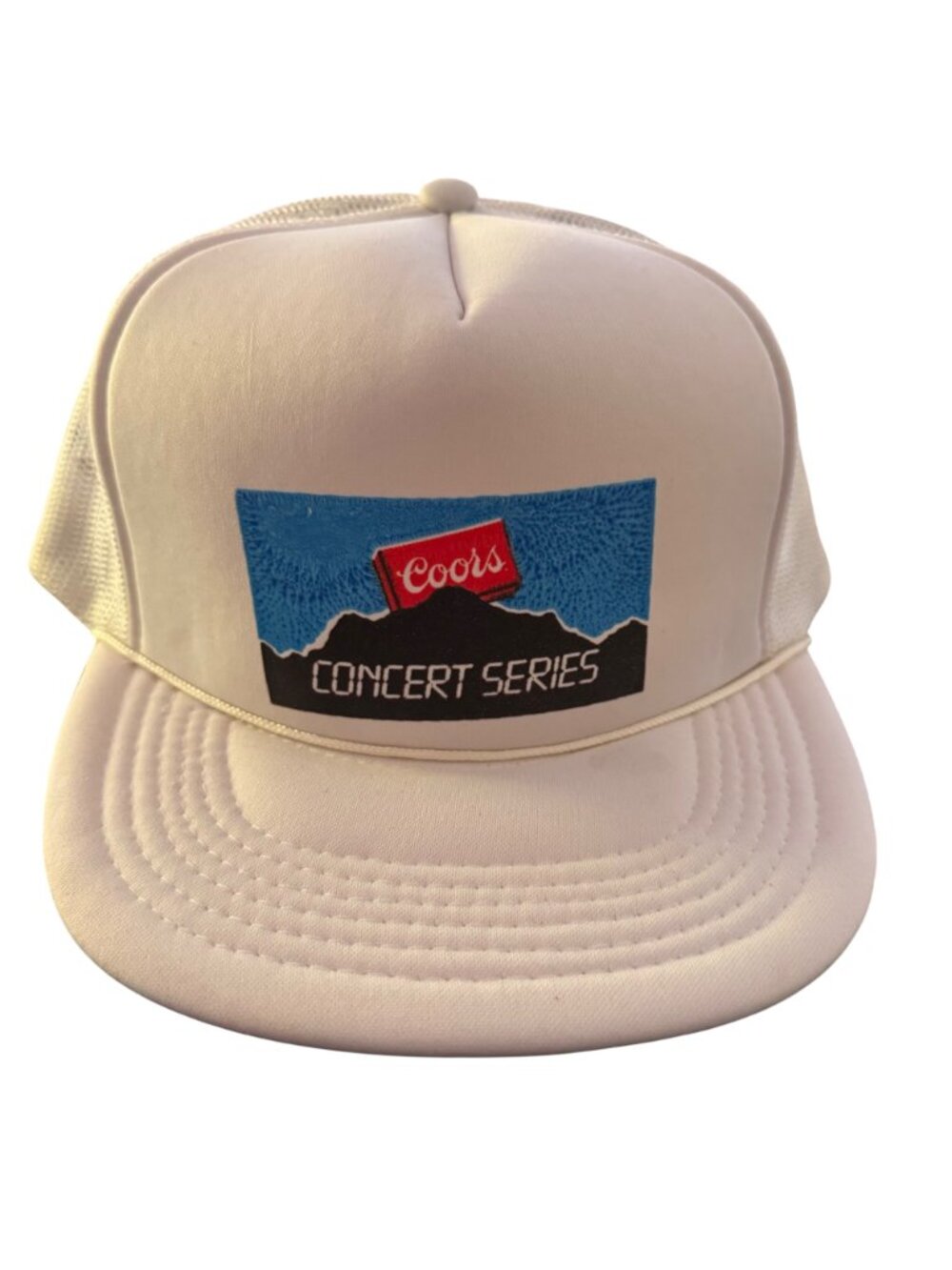 Coors Mens Snapback Trucker Hat Consert Series White Adjustable Mesh Back Vtg - Picture 12 of 12